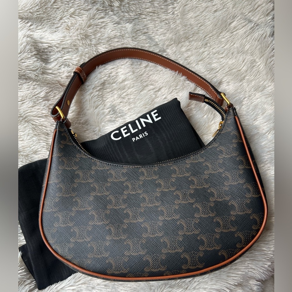 Celine Ava triomphe monogram purse